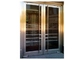 Modne drzwi mieszkalne ze stali nierdzewnej z naturalnym kształtem ziarna drewna dostawca